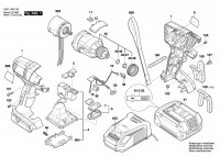 Bosch 3 601 JB9 100 Gdx 18 V-Ec Impact Wrench 18 V / Eu Spare Parts